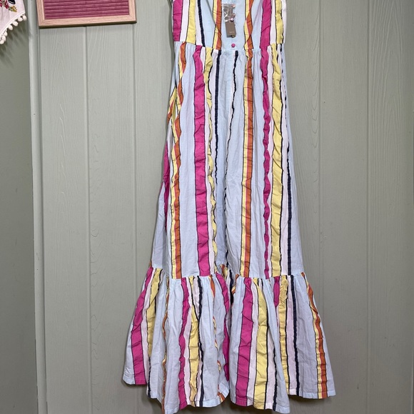 J. Crew Tiered midi dress in seersucker ribbons - Picture 5 of 10